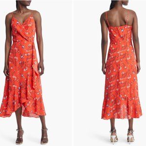 Chelsea28 Faux Wrap Floral Midi Dress